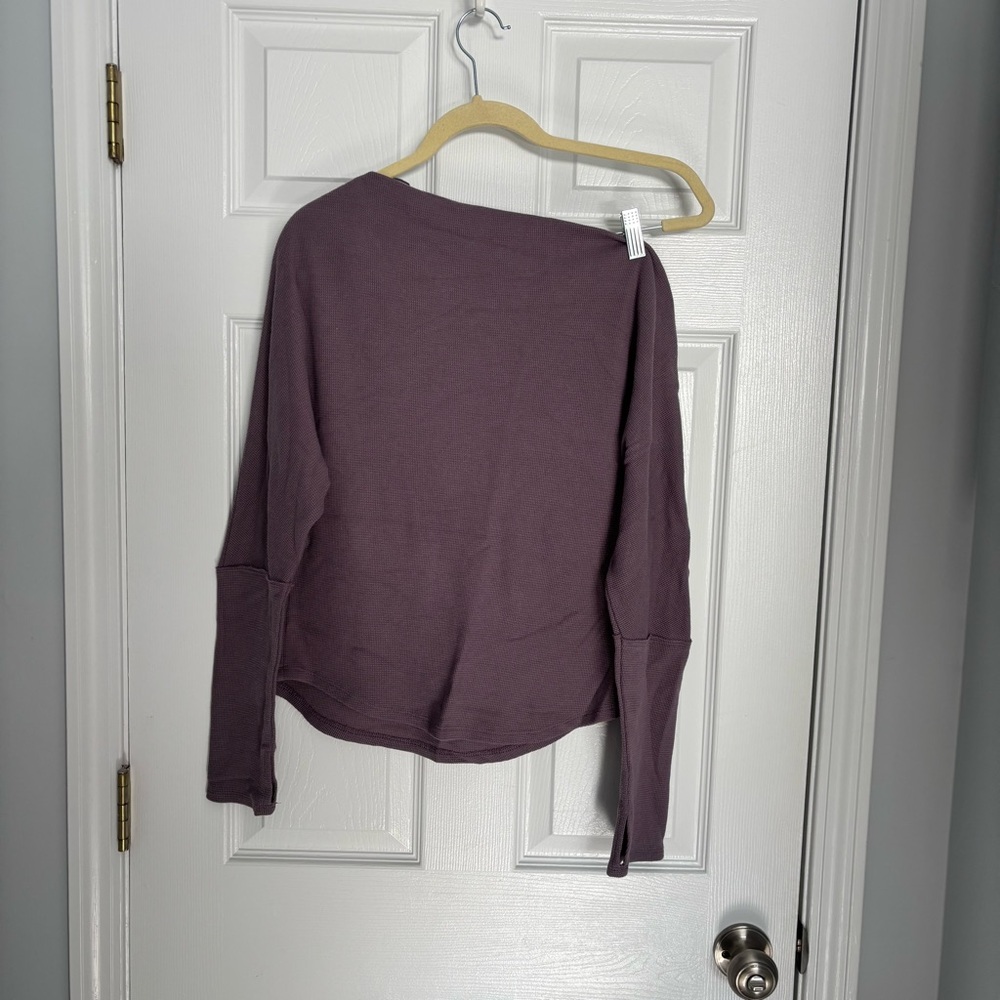 We the Free Plum Fuji Off the Shoulder Thermal Top